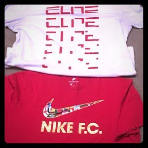 2 Nike Dri-Fit Shirts. One Large, the Other XL.